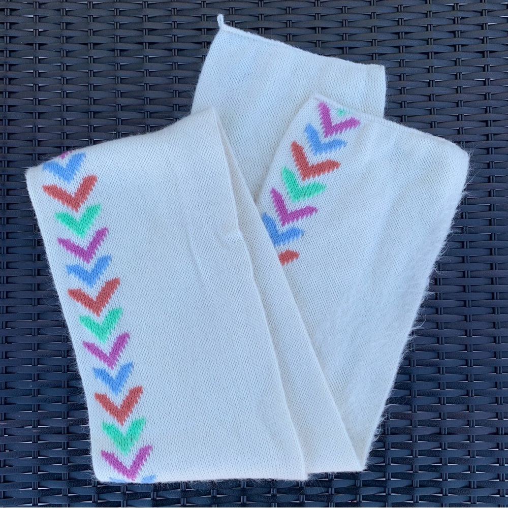 Vintage 70s Rainbow Chevron Scarf
